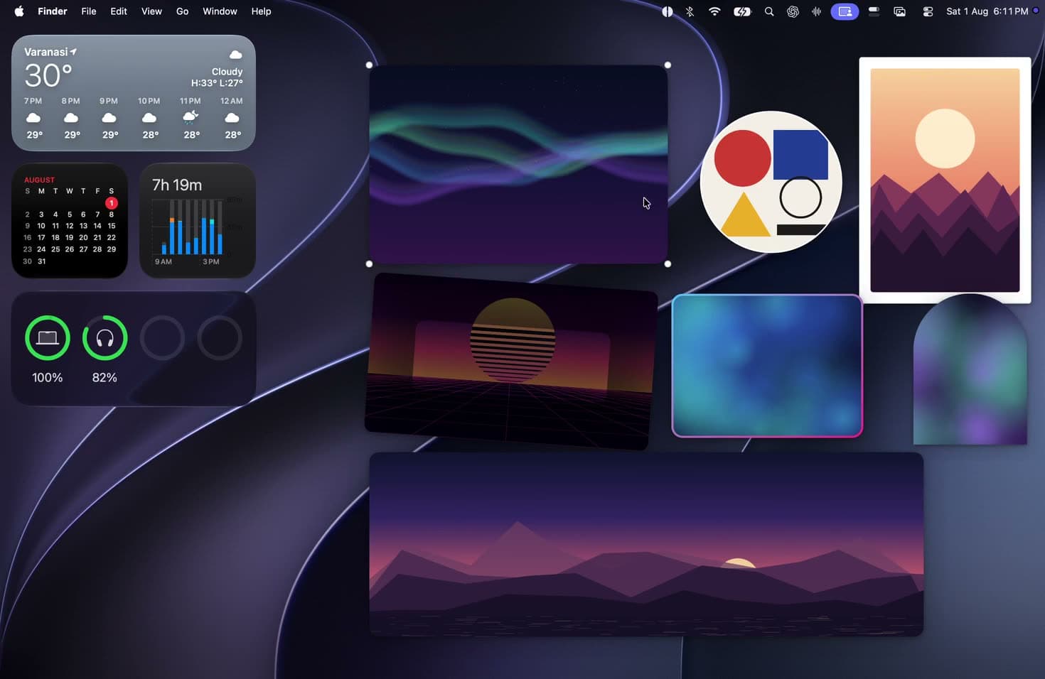 Arras desktop screenshot clipped to a square fixed widget frame